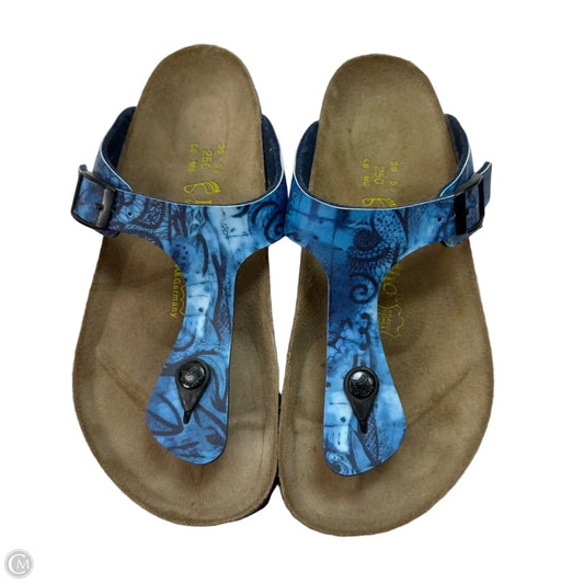 Sandals Flats By Birkenstock In Blue, Size: 8