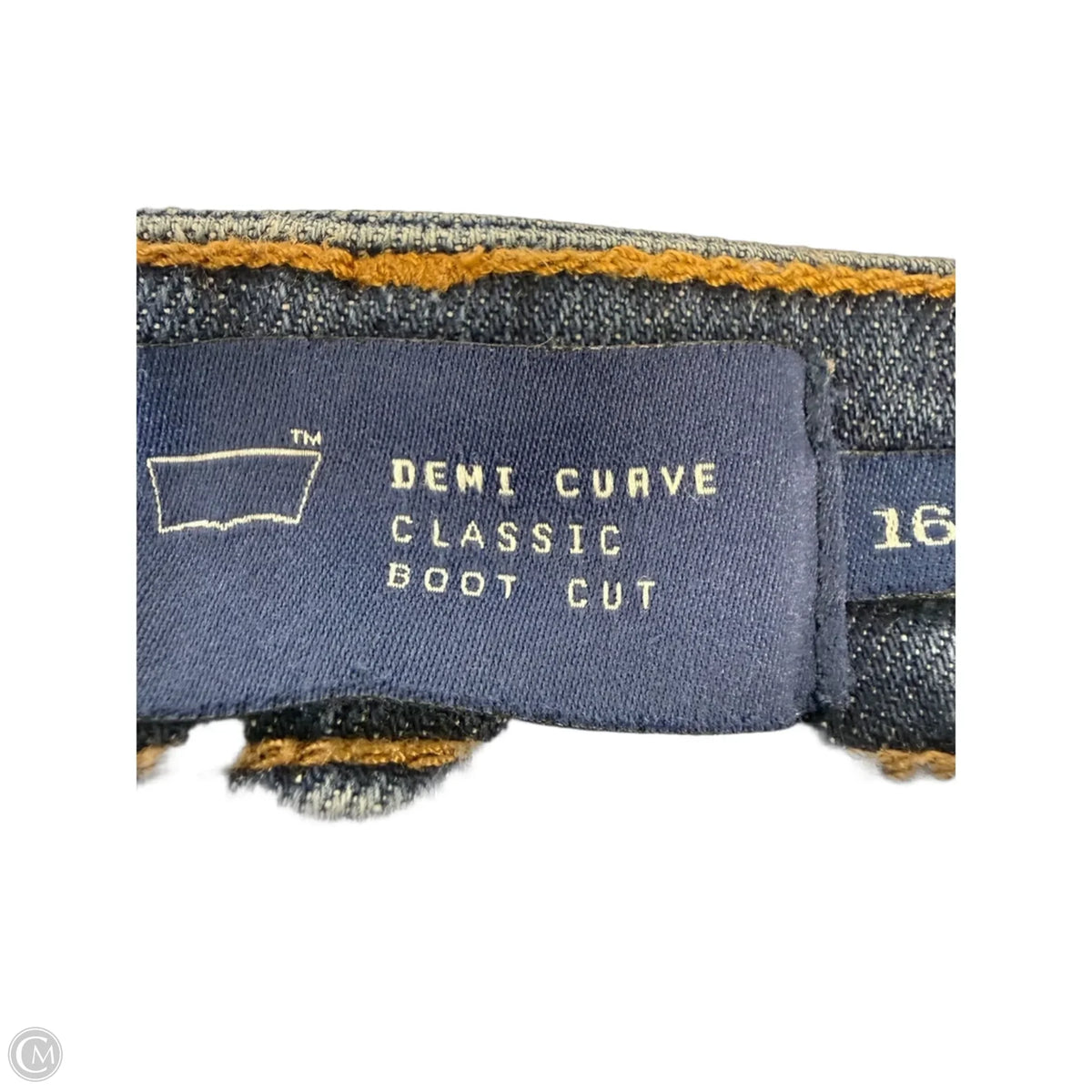 Jeans Boot Cut By Levis In Blue Denim, Size: 16