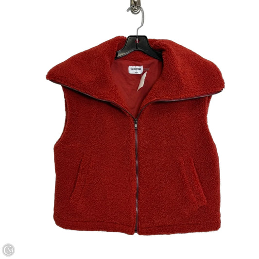 Vest Faux Fur & Sherpa By Lna In Red, Size: M