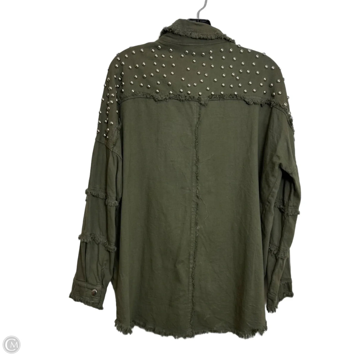 Jacket Denim By Elan In Green, Size: S