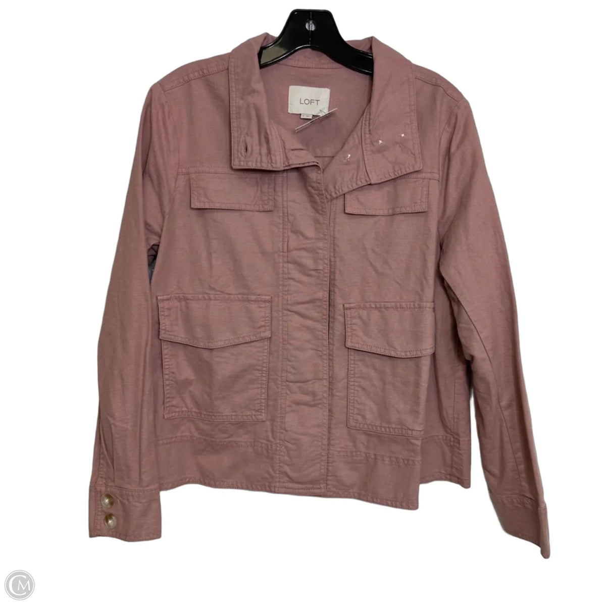 Jacket Denim By Loft In Pink, Size: S