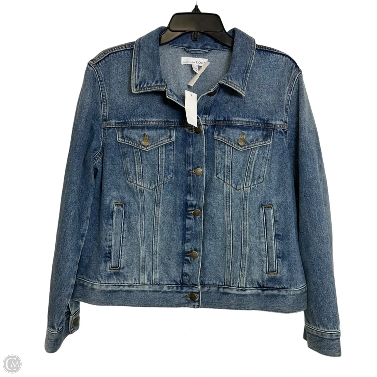 Jacket Denim By Loft In Blue Denim, Size: M