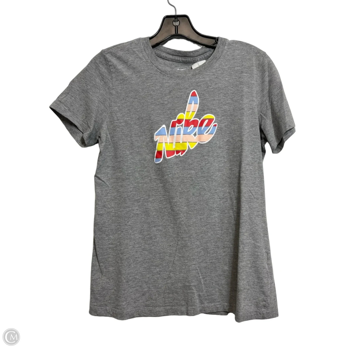 Top Short Sleeve Basic By Nike In Grey, Size: S