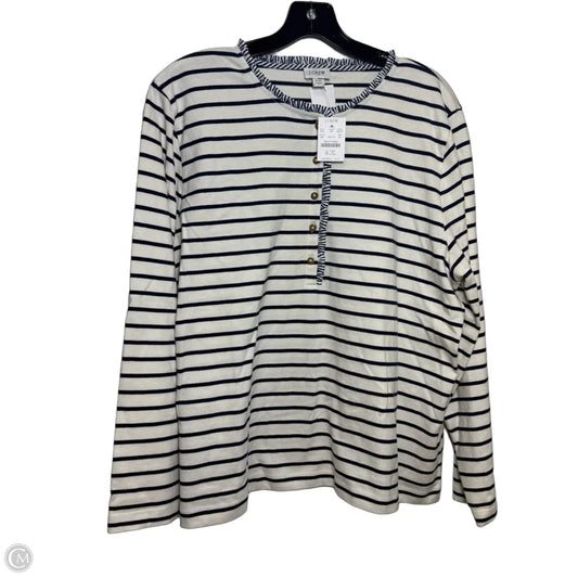 Top Long Sleeve By J. Crew In Striped Pattern, Size: Xxl