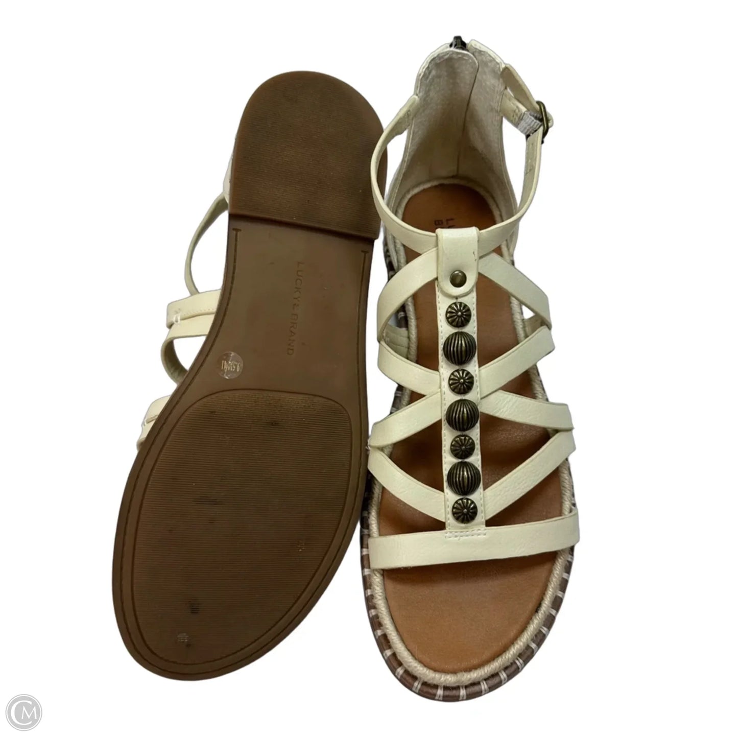 Sandals Flats By Lucky Brand In Brown & Cream, Size: 9.5