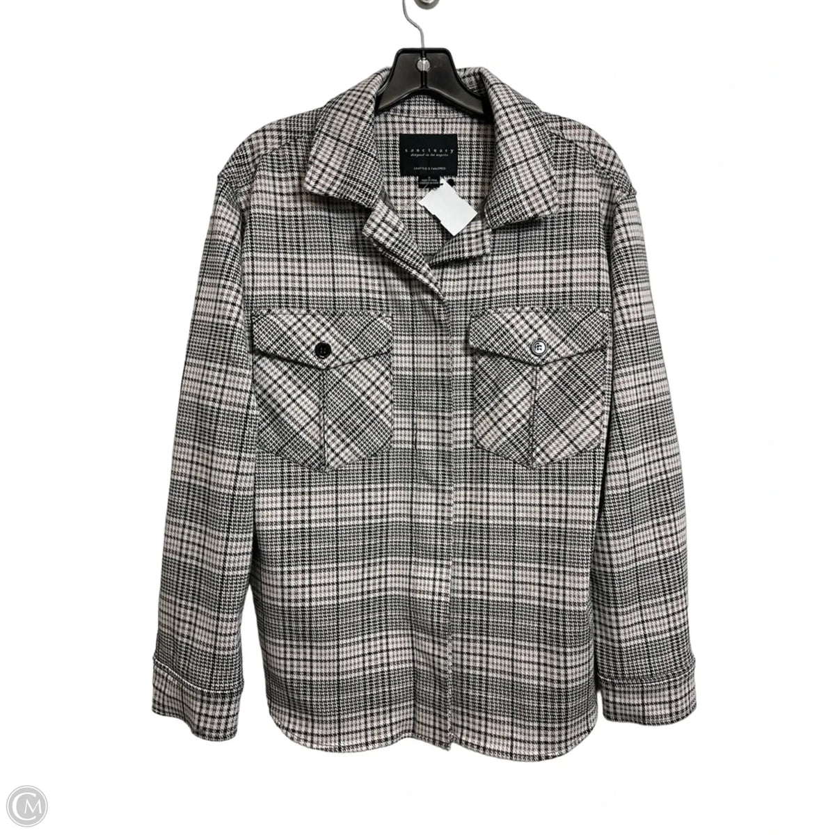 Jacket Shirt By Sanctuary In Plaid Pattern, Size: S