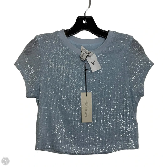 Sequin Top Short Sleeve By Rachel Zoe In Blue, Size: S