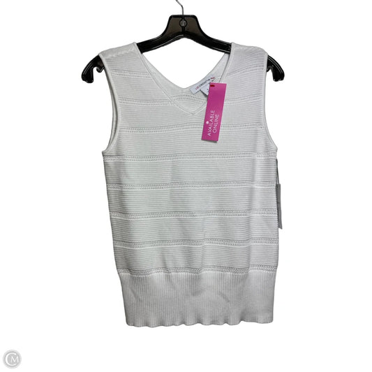 Top Sleeveless By Liz Claiborne In White, Size: S