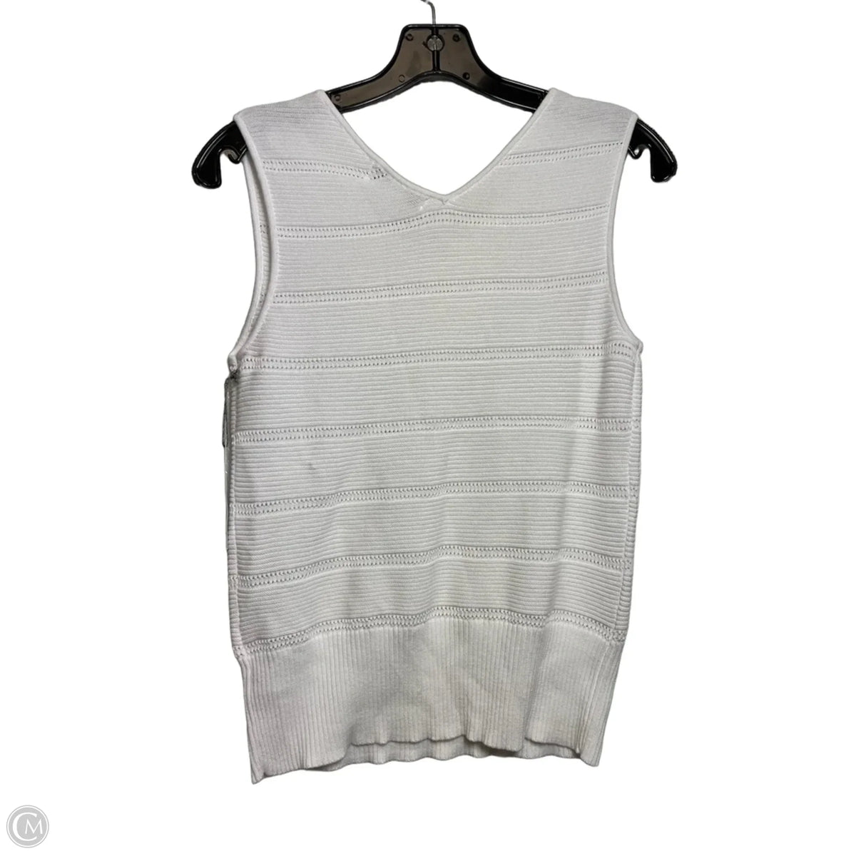 Top Sleeveless By Liz Claiborne In White, Size: S