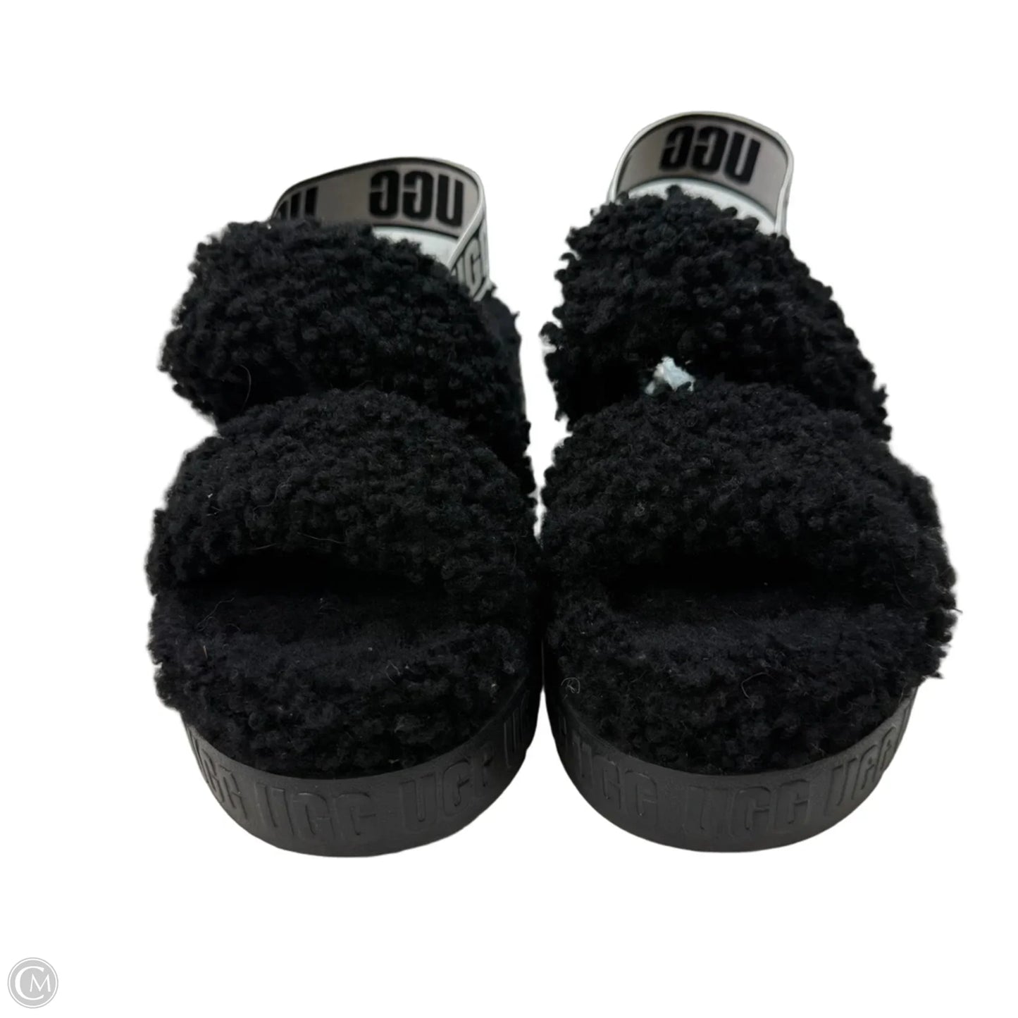 Slippers Designer By Ugg In Black, Size: 6