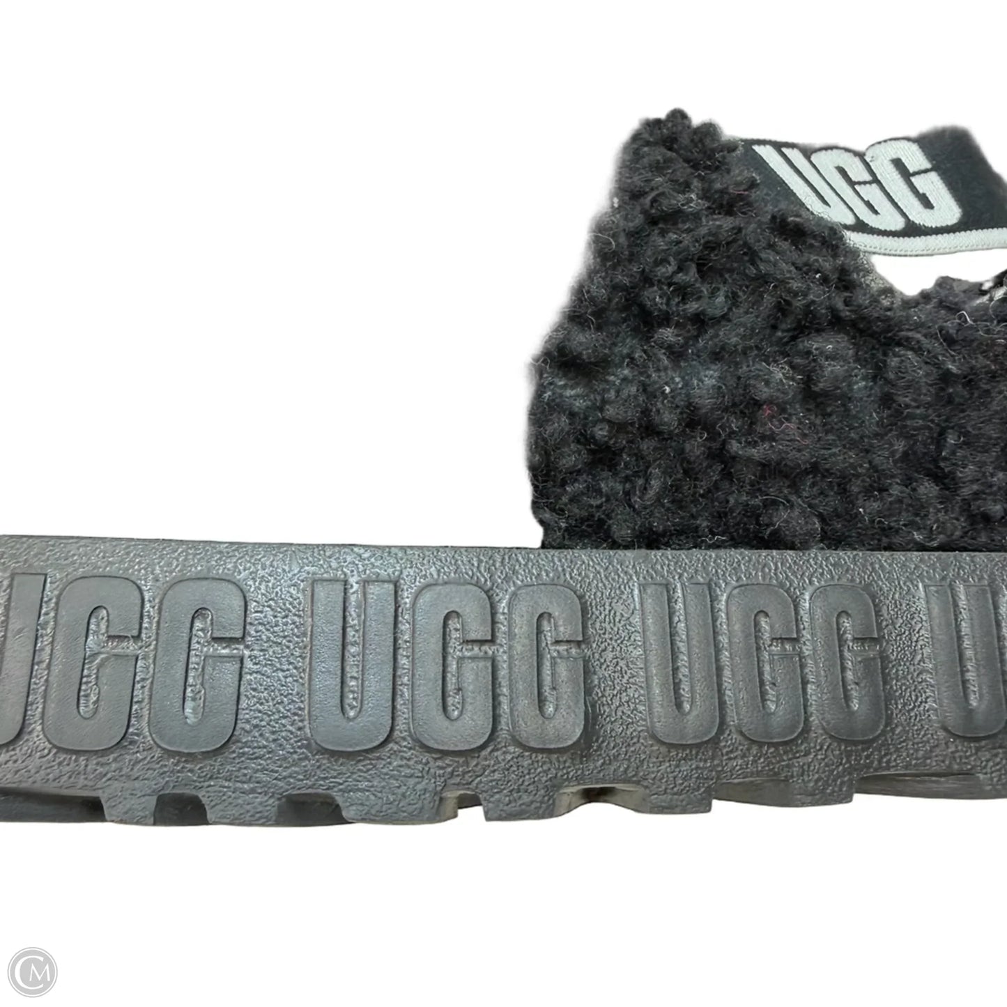 Slippers Designer By Ugg In Black, Size: 6