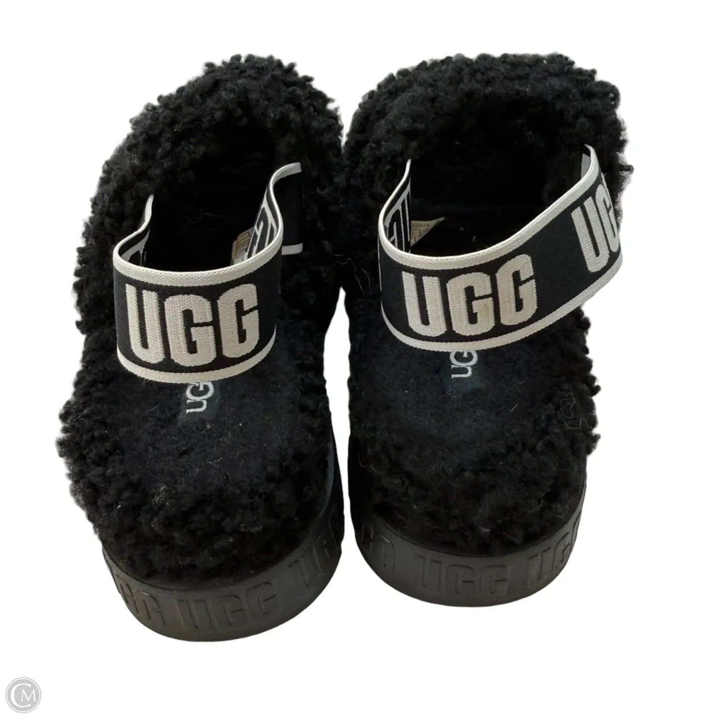 Slippers Designer By Ugg In Black, Size: 6