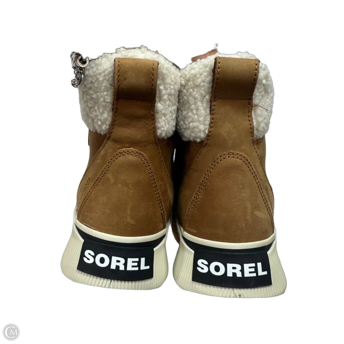 Boots Ankle Flats By Sorel In Black & Tan, Size: 8