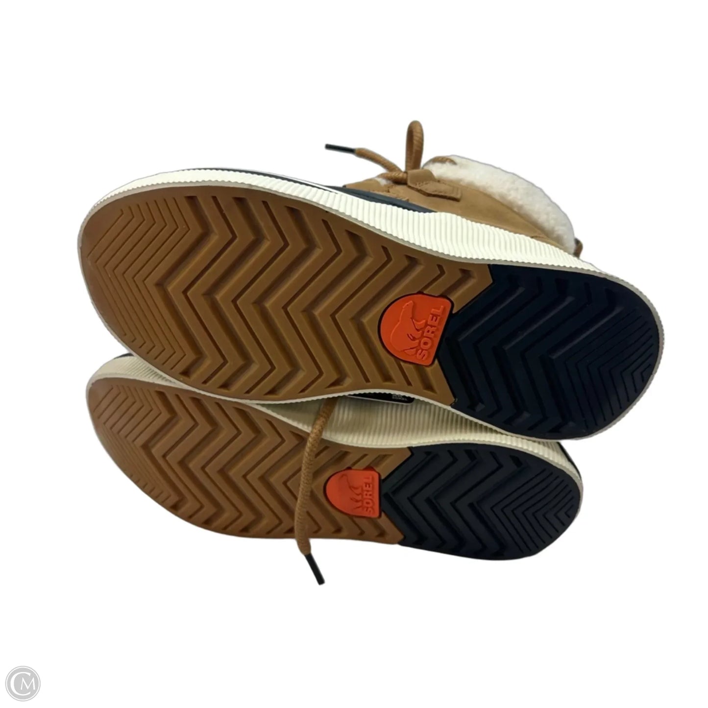 Boots Ankle Flats By Sorel In Black & Tan, Size: 8