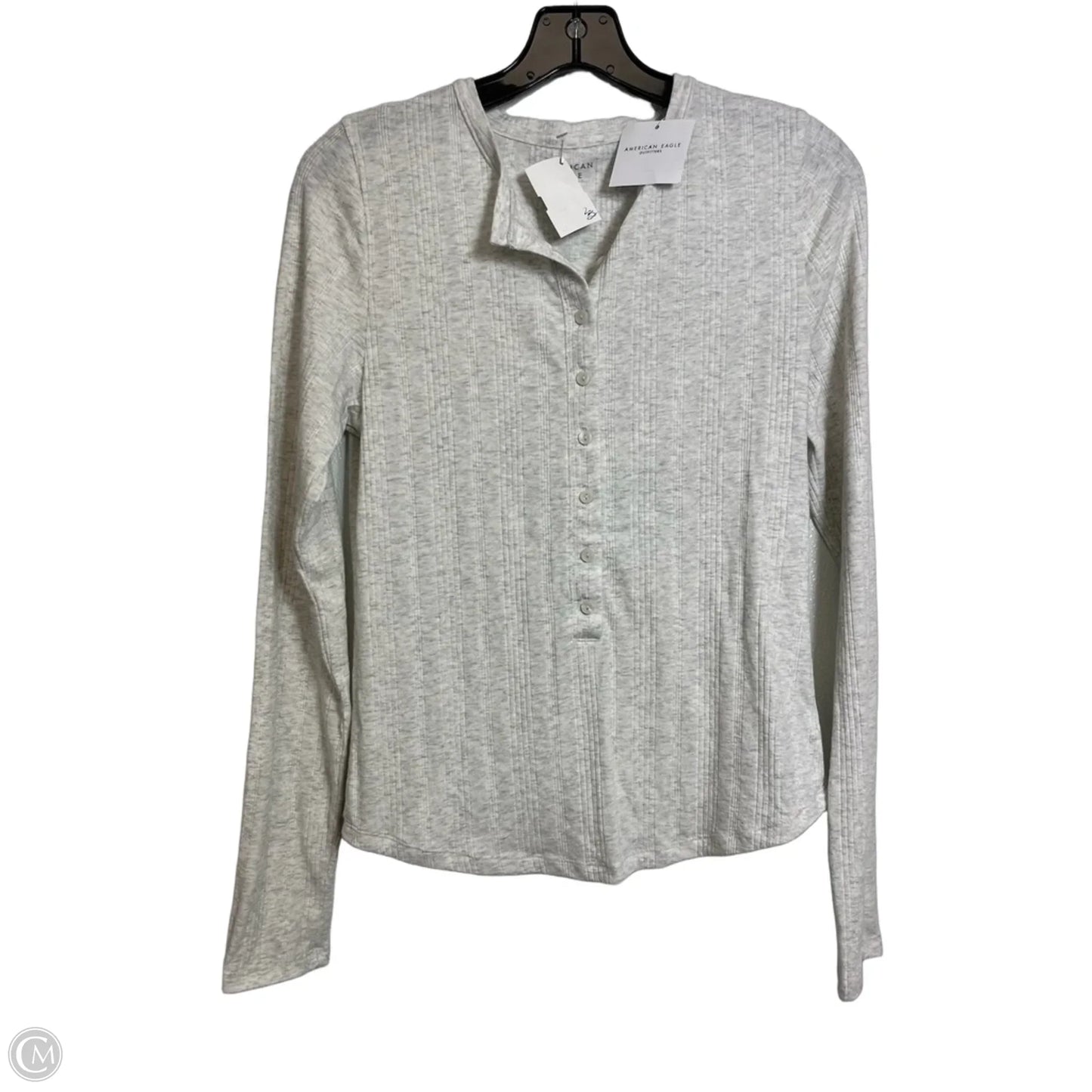 Top Long Sleeve By American Eagle In Beige, Size: L