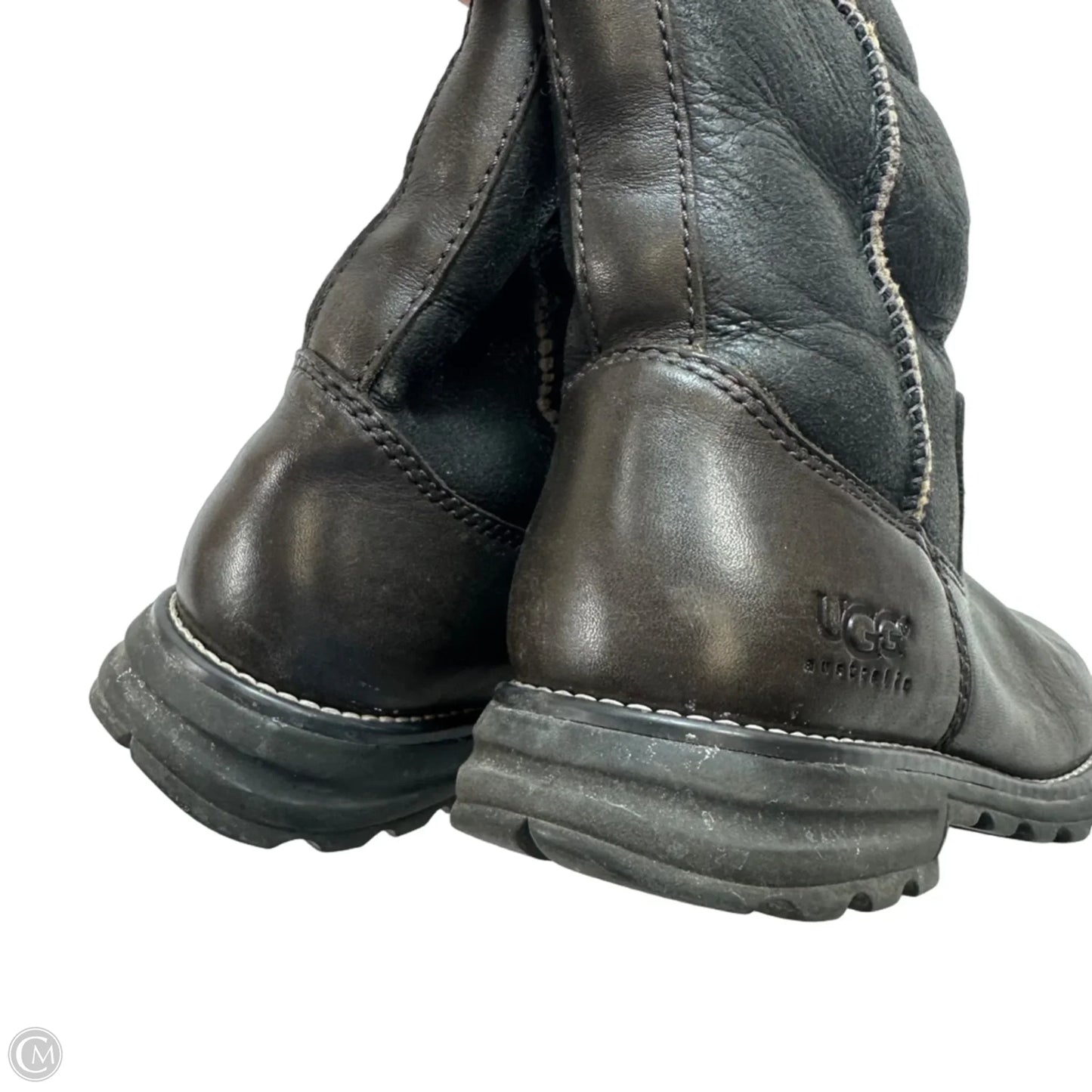 Boots Designer By Ugg In Brown, Size: 6