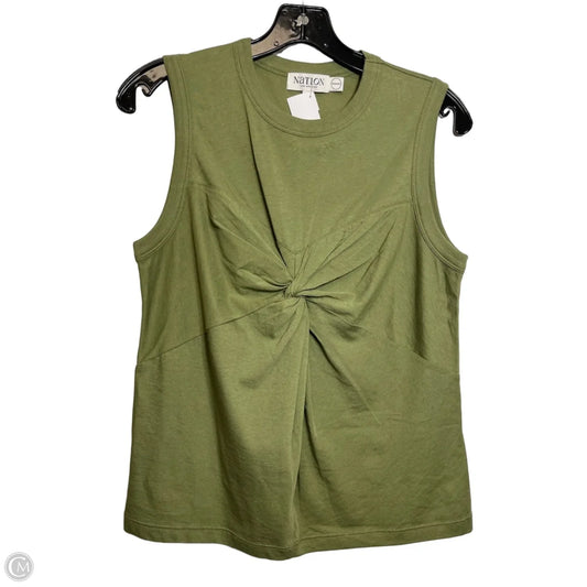 Top Sleeveless By Nation In Green, Size: S