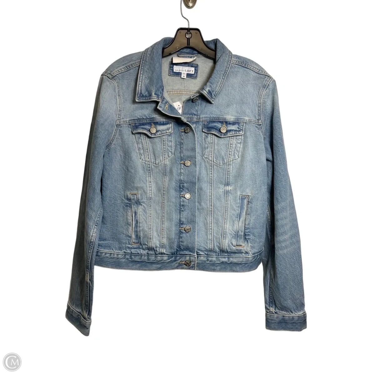 Jacket Denim By Loft In Blue Denim, Size: M