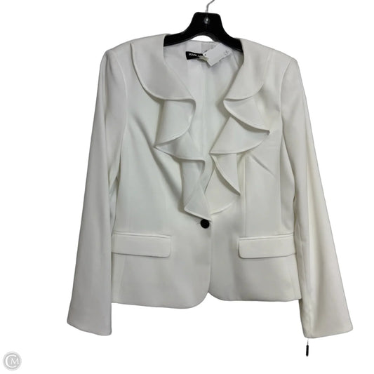 Blazer Designer By Karl Lagerfeld In White, Size: 10