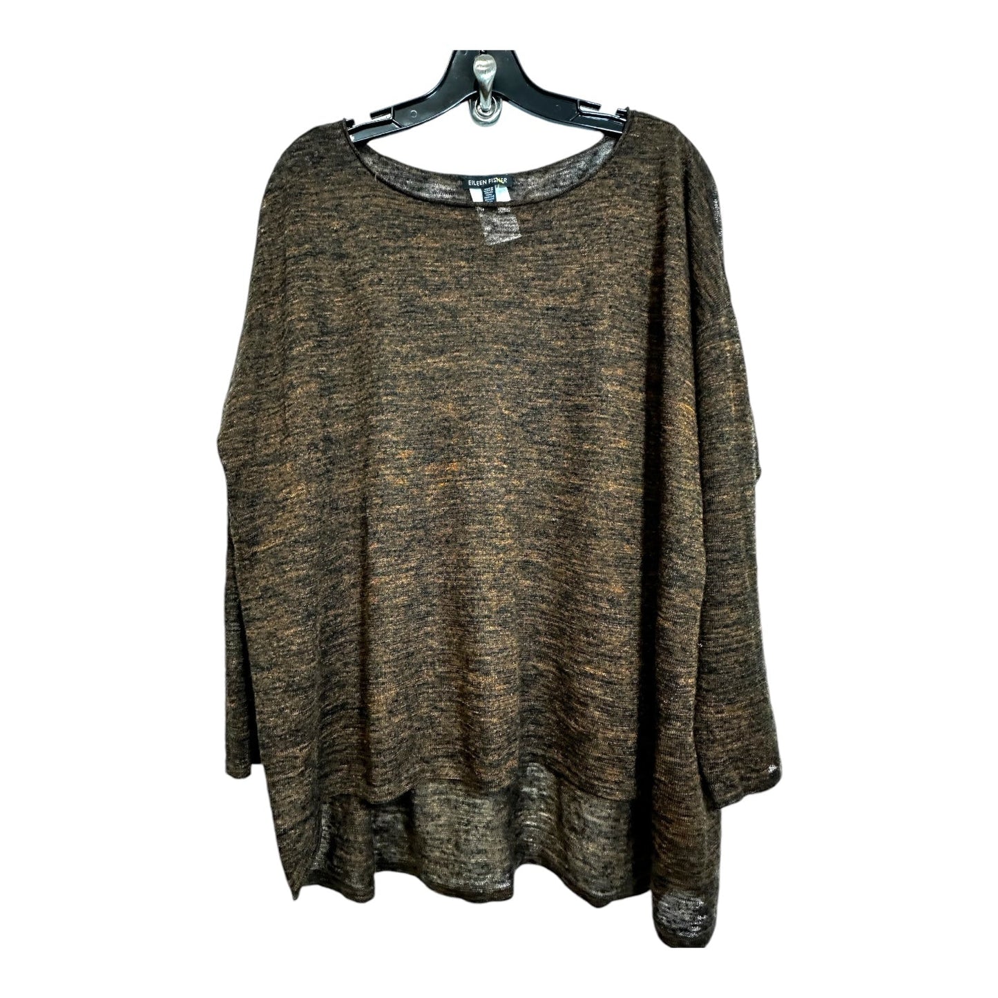 Top Long Sleeve By Eileen Fisher In Tan, Size: Xl