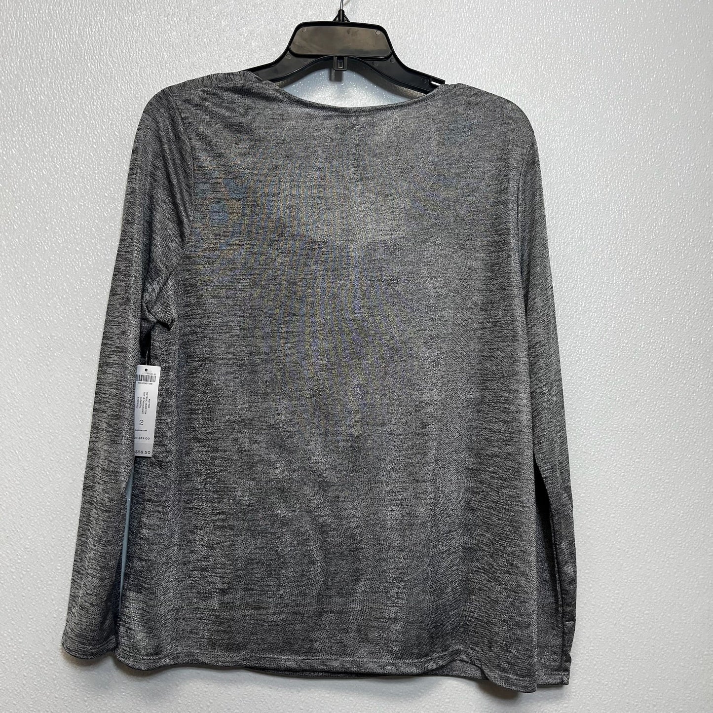 Top Long Sleeve By Chicos O In Silver, Size: M