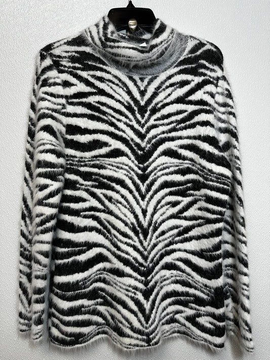 Sweater By Inc O In Zebra Print, Size: Xl