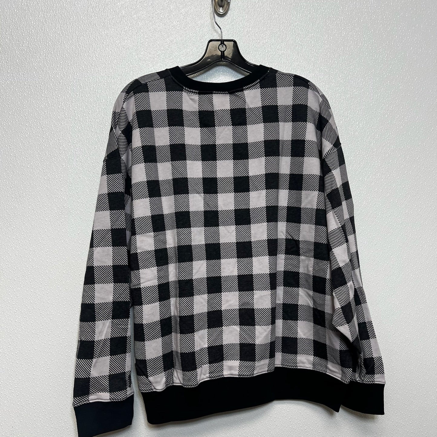 Sweatshirt Crewneck By Pink In Checked, Size: L