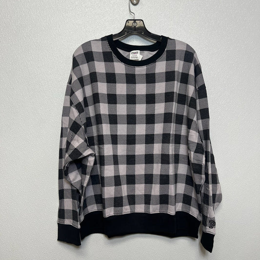 Sweatshirt Crewneck By Pink In Checked, Size: L