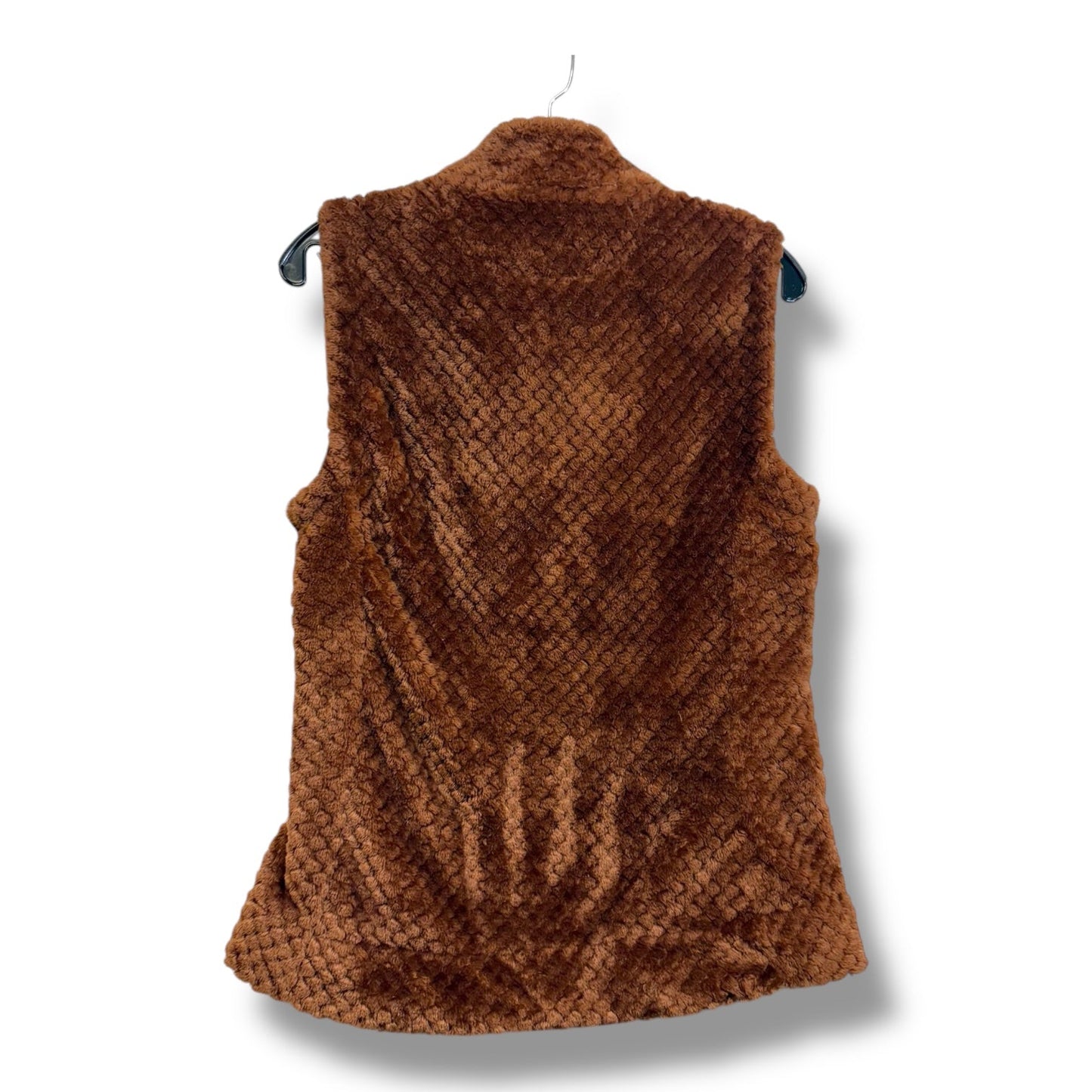 Vest Faux Fur & Sherpa By Calvin Klein In Bronze, Size: M