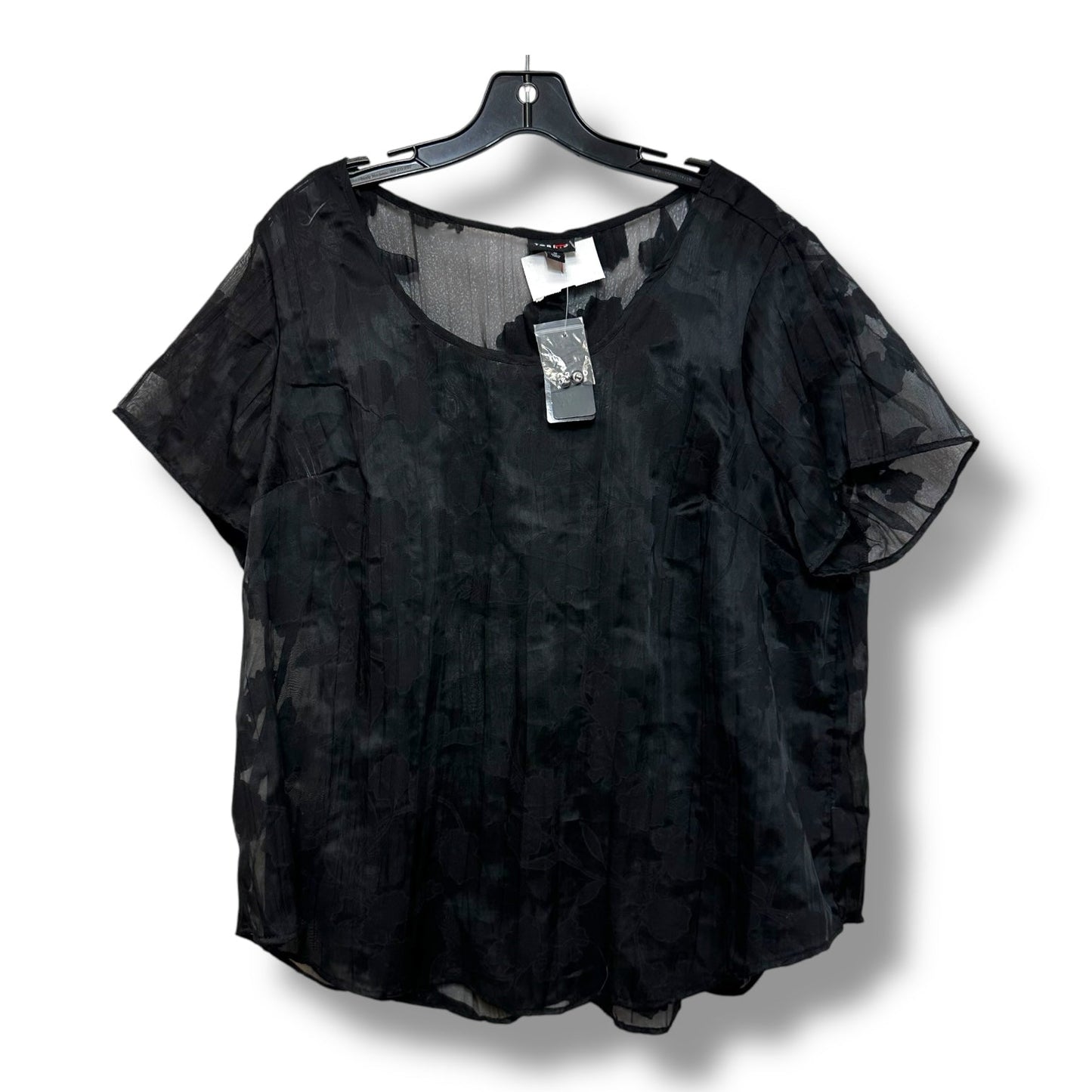 Top Short Sleeve By Torrid In Black, Size: L