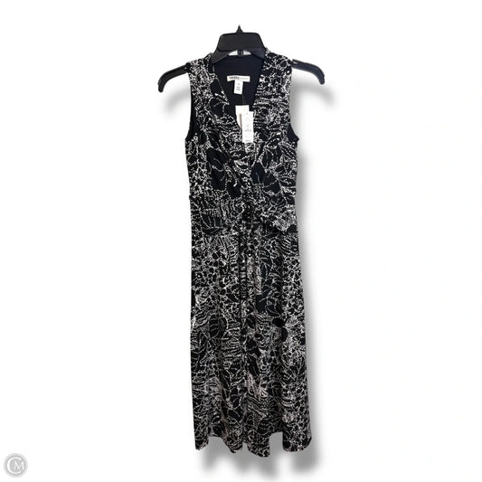 Dress Casual Midi By Clothes Mentor In Black & White, Size: 00