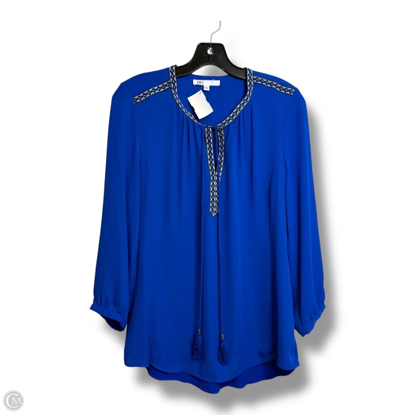Top Long Sleeve By Dr2 In Blue, Size: S
