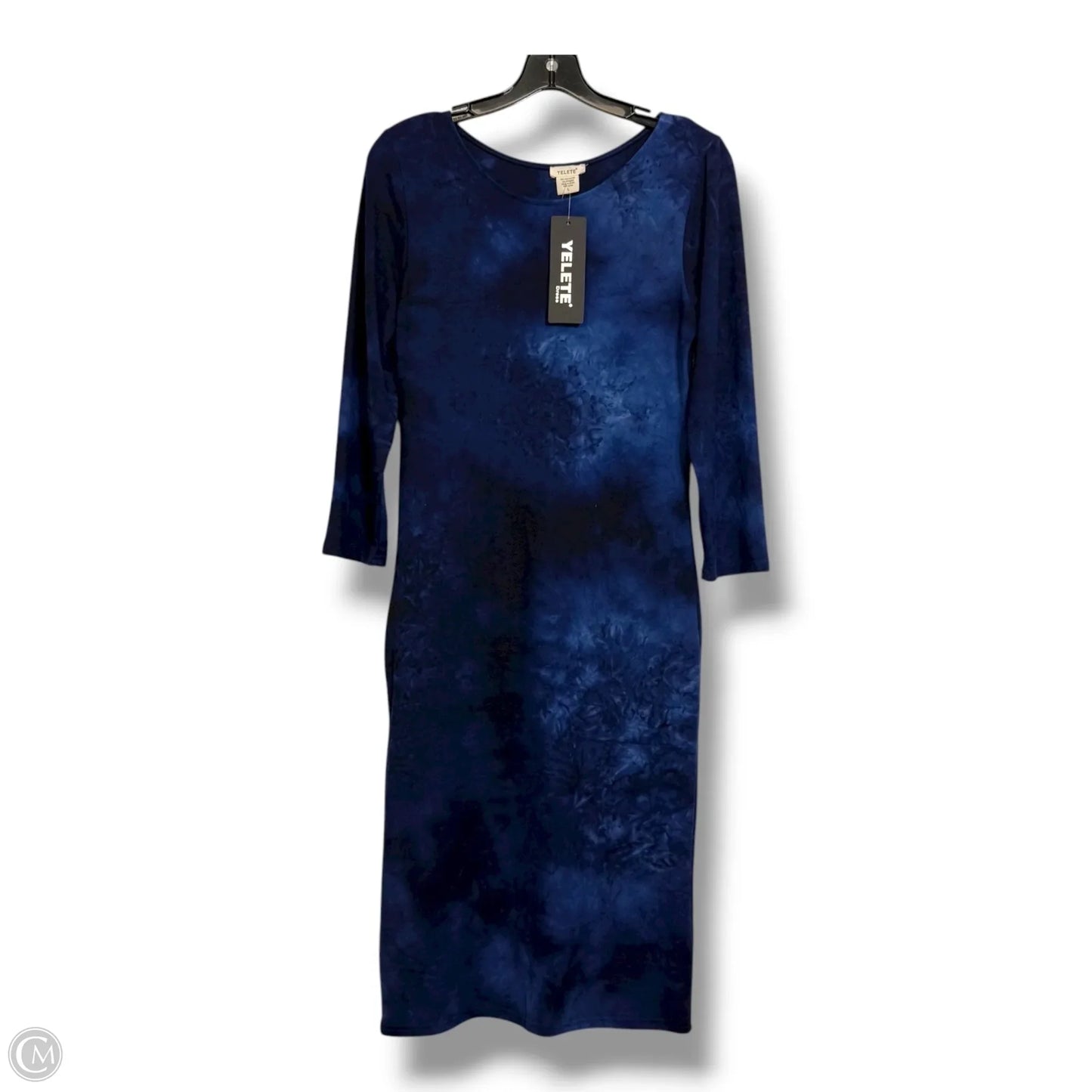Dress Casual Midi By Yelete In Blue, Size: L