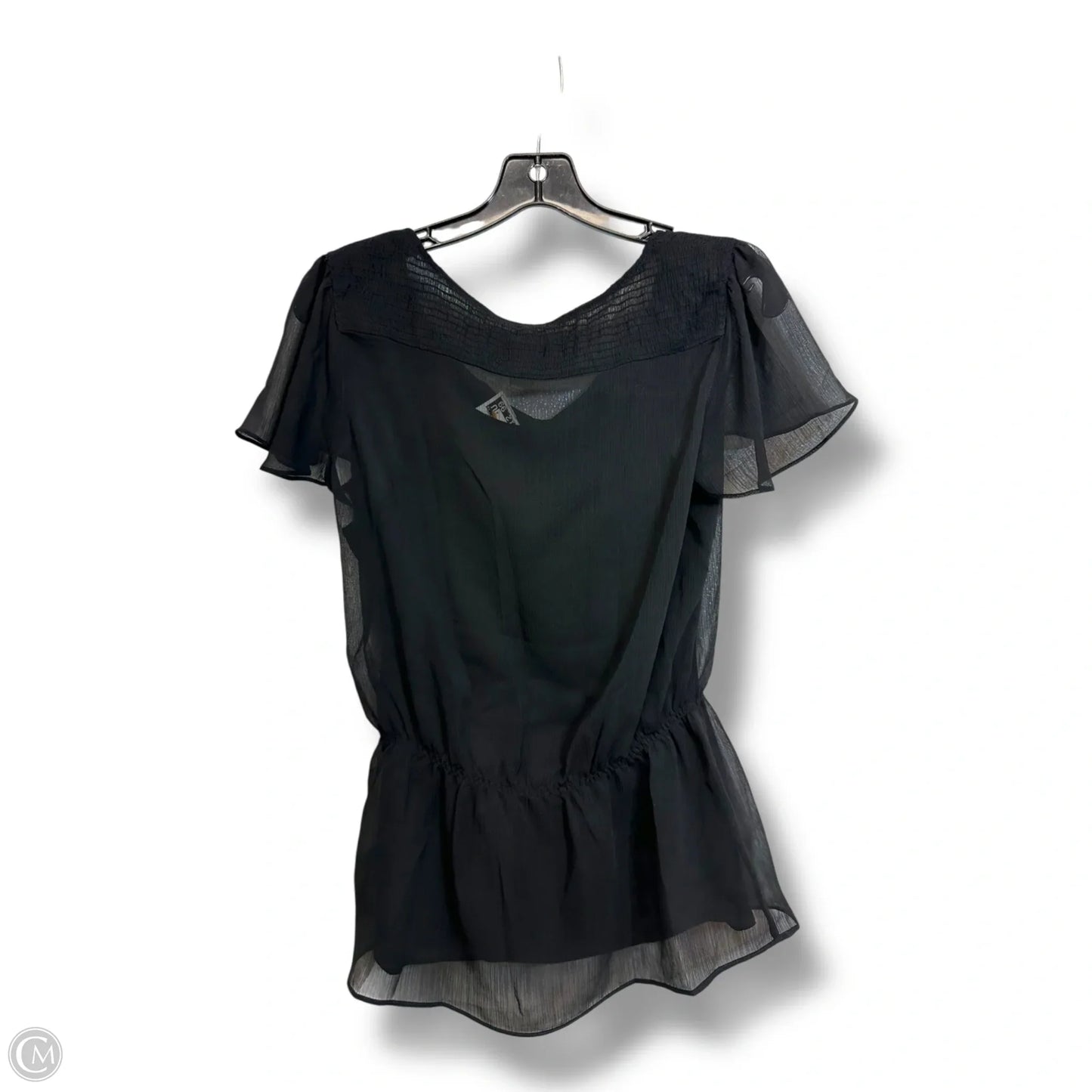 Top Short Sleeve By White House Black Market In Black, Size: Xs