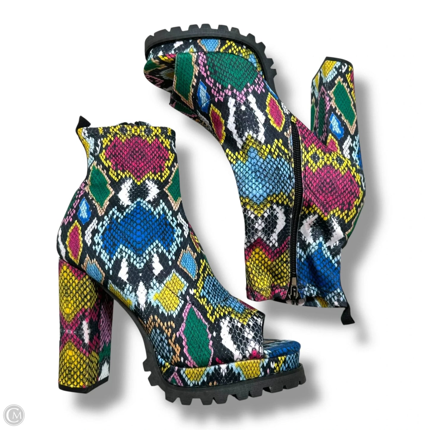 Boots Ankle Heels By Liliana In Multi-colored, Size: 8.5