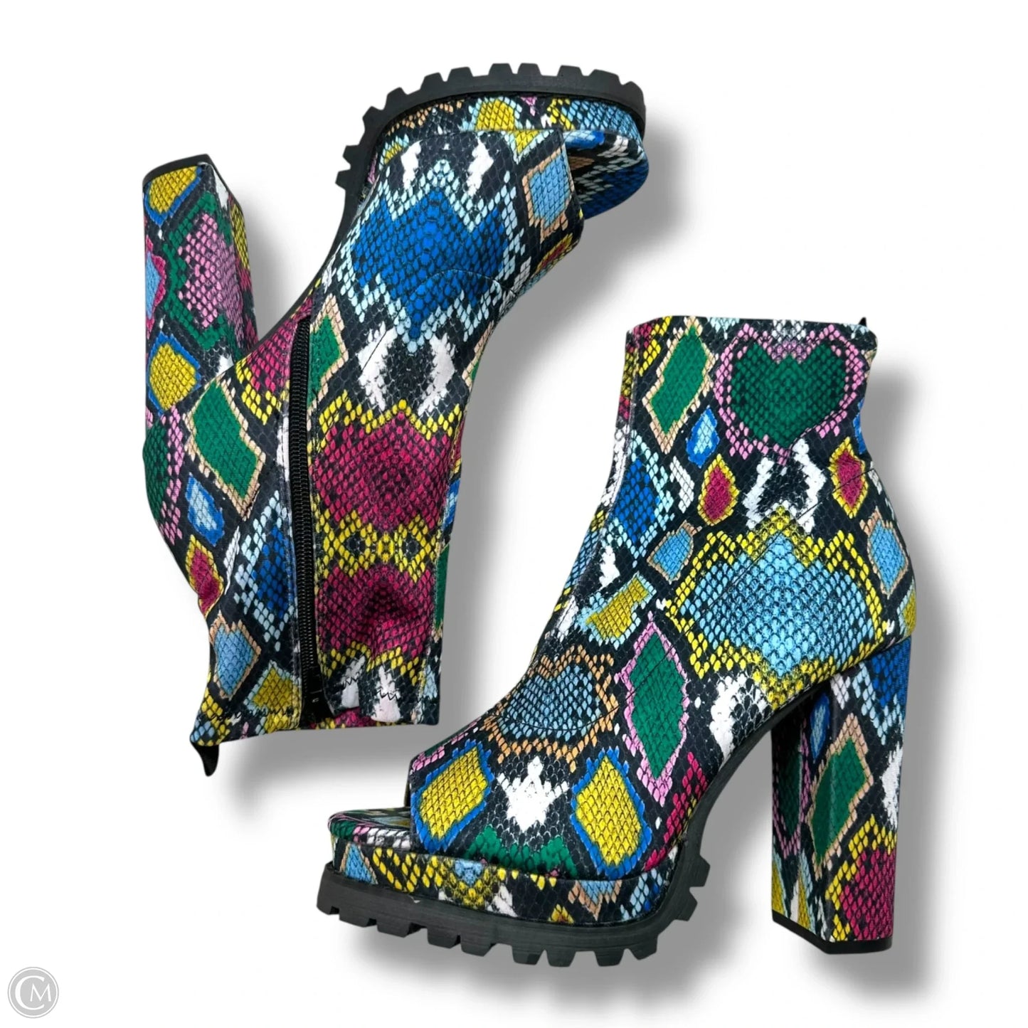 Boots Ankle Heels By Liliana In Multi-colored, Size: 8.5