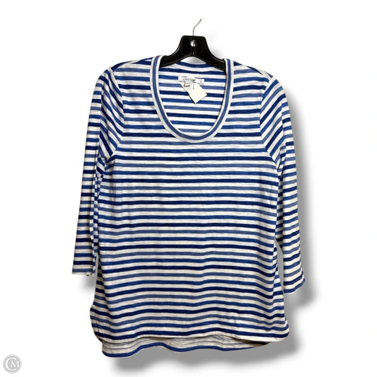 Top Long Sleeve By Chicos In Striped Pattern, Size: L