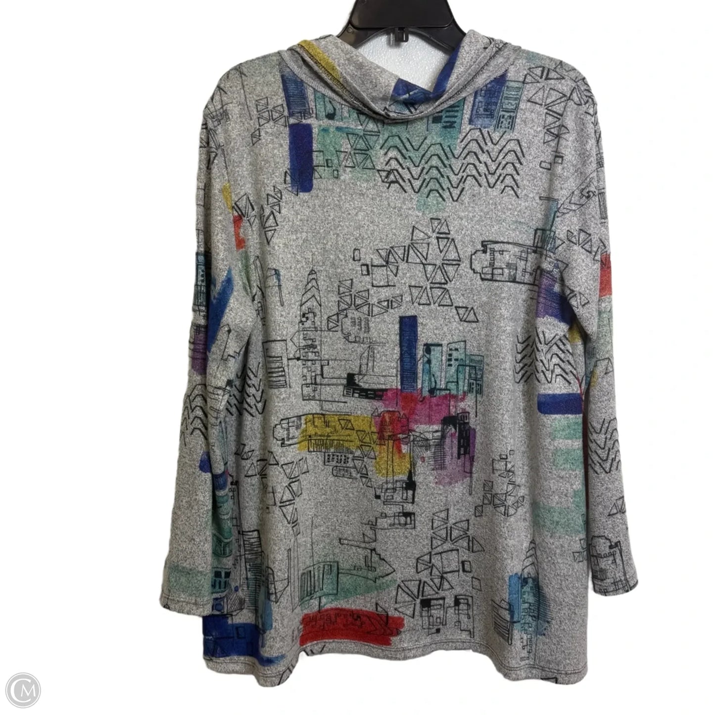 Top Long Sleeve By Jess And Jane In Grey, Size: Xl