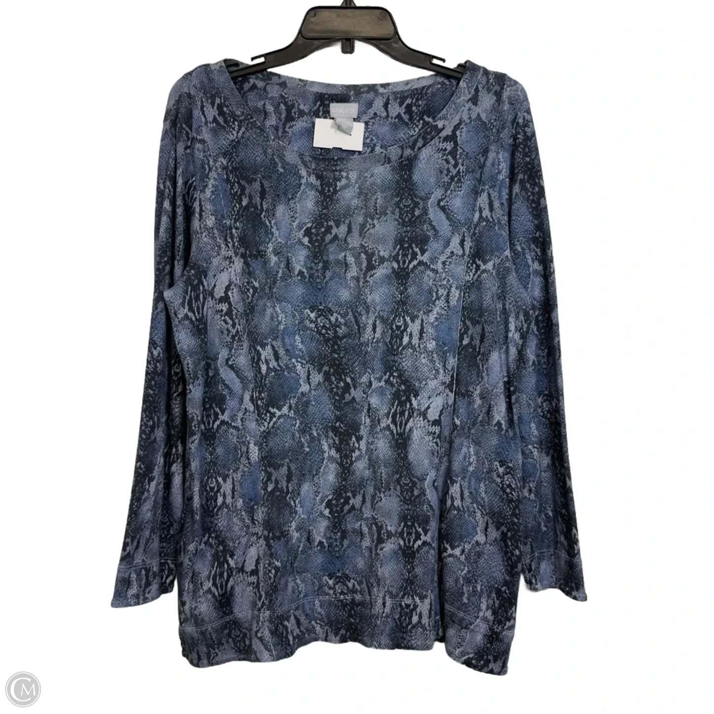 Top Long Sleeve By Chicos In Blue, Size: L