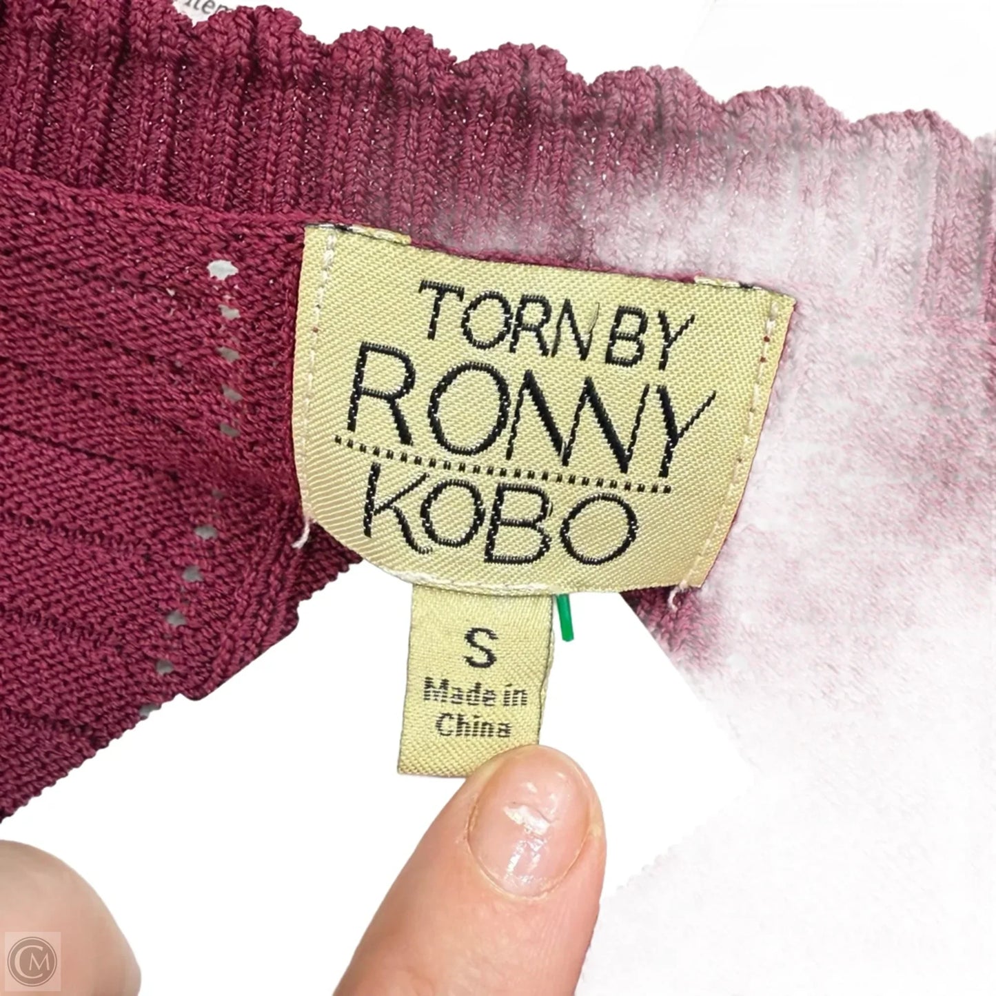 Top 3/4 Sleeve By Clothes Mentor In Maroon, Size: S