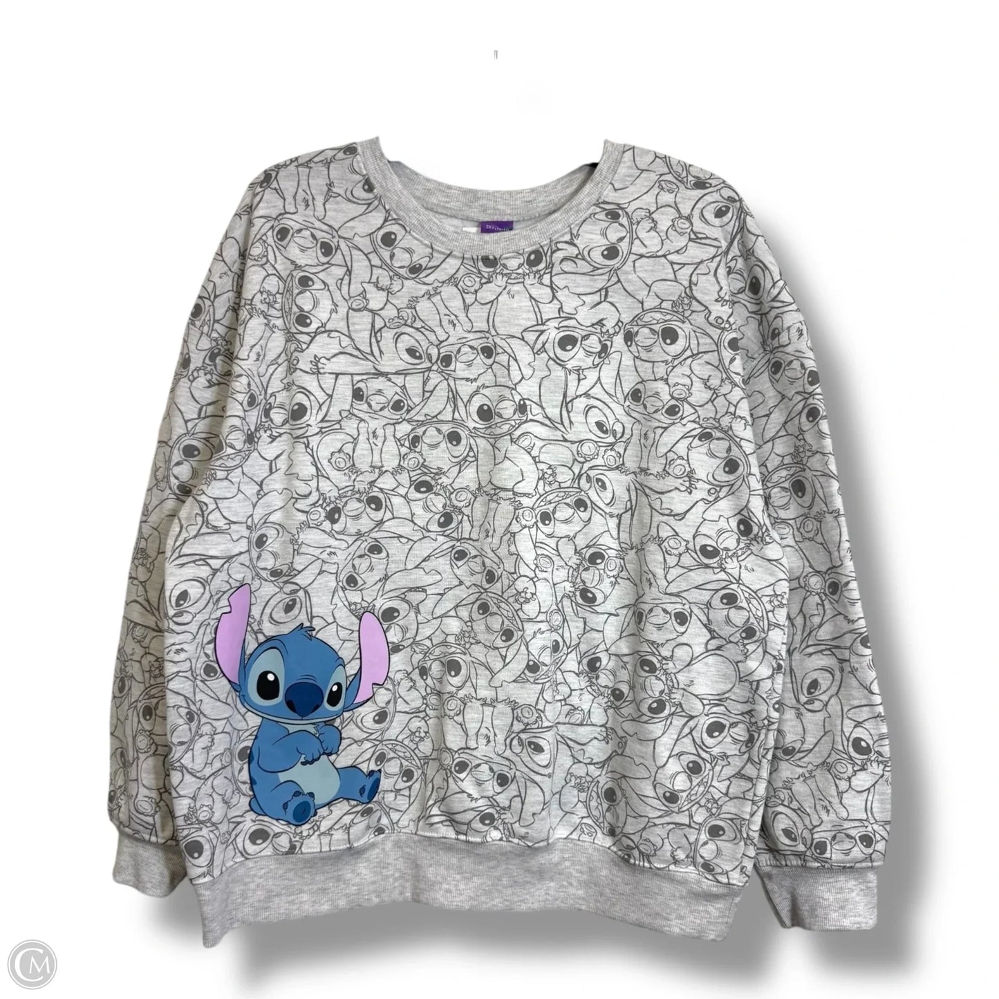 STITCH Sweatshirt Crewneck By Disney In Grey, Size: Xl