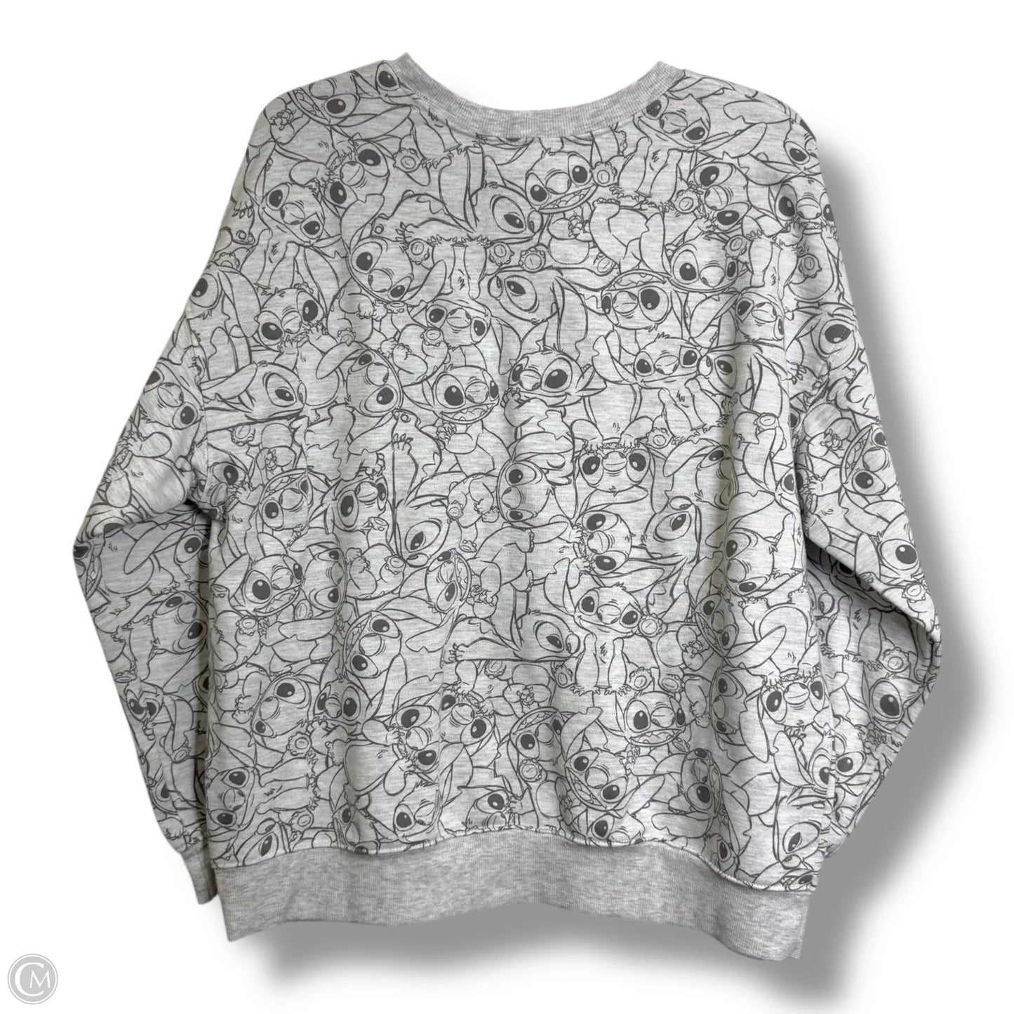 STITCH Sweatshirt Crewneck By Disney In Grey, Size: Xl