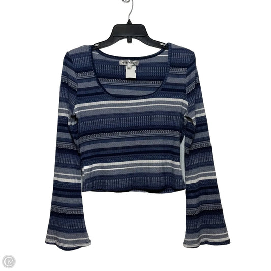 Top Long Sleeve By Madden Girl In Navy, Size: L