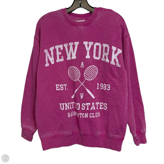 Sweatshirt Crewneck By Clothes Mentor In Pink, Size: Xs