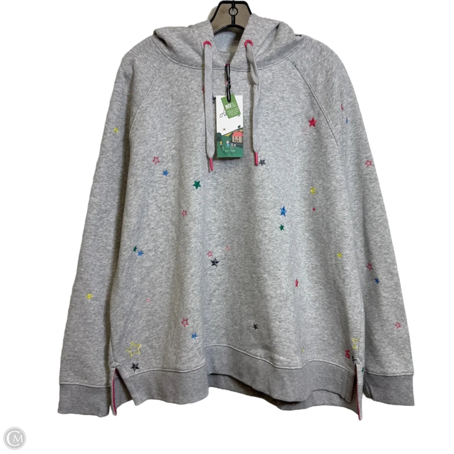 Sweatshirt Hoodie By Joules In Grey, Size: M
