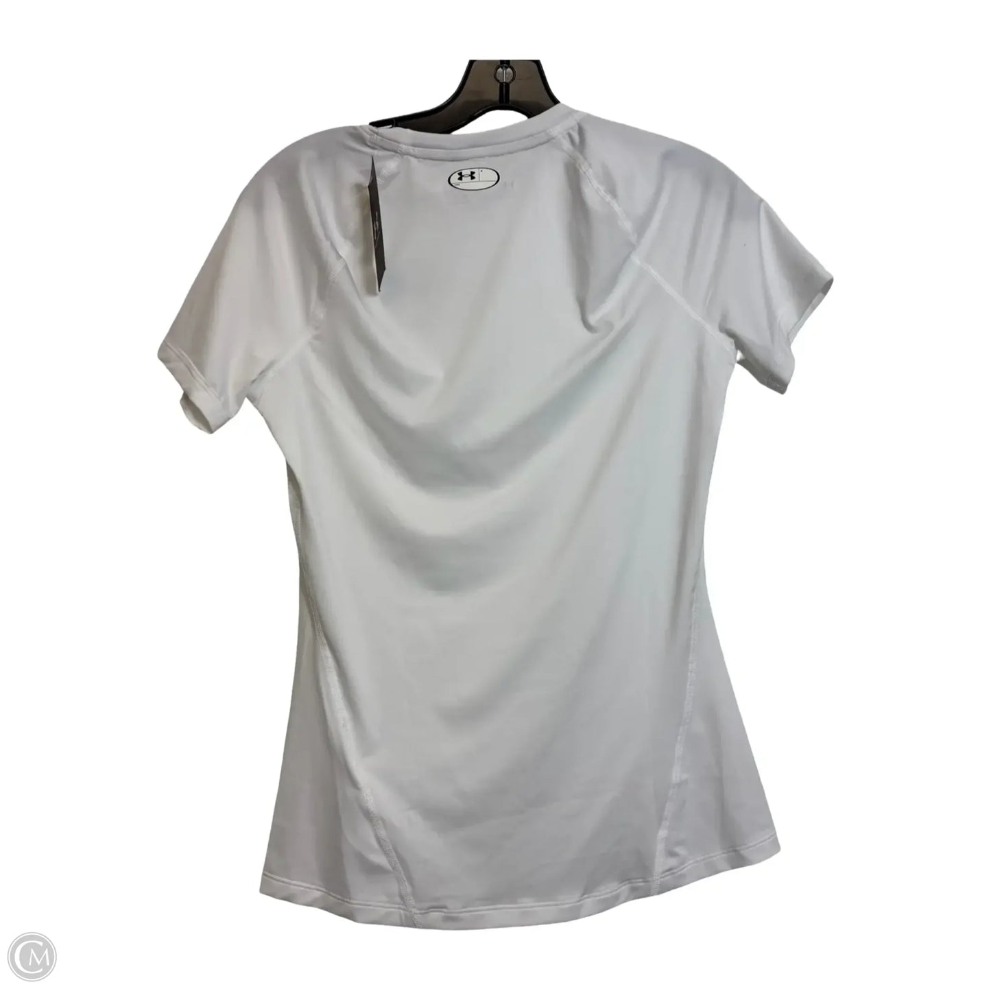 Athletic Top Short Sleeve By Under Armour In White, Size: M