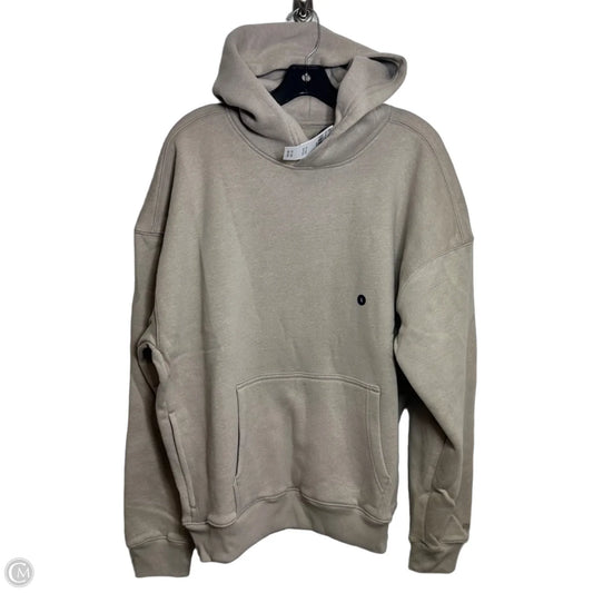 Boxy fit Sweatshirt Hoodie By Hollister In Beige, Size: L