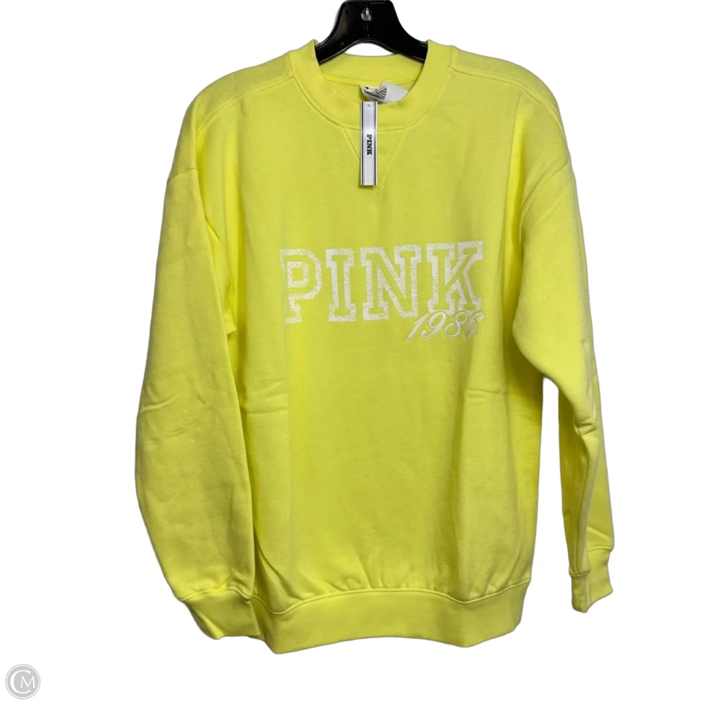 Sweatshirt Collar By Pink In Yellow, Size: Xs