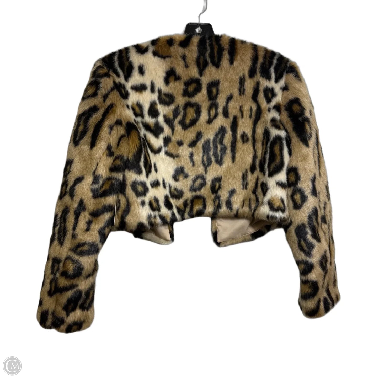 Jacket Faux Fur & Sherpa By Express In Leopard Print, Size: M
