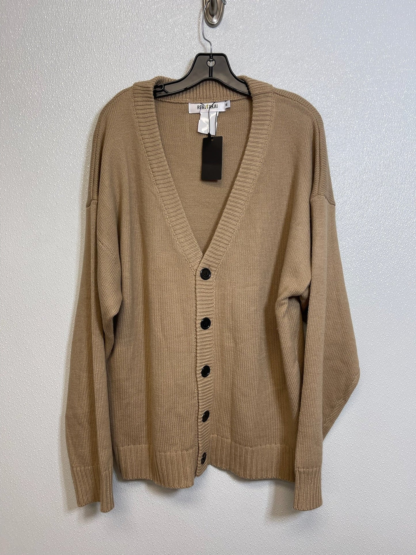 Tan Sweater Cardigan Clothes Mentor, Size M